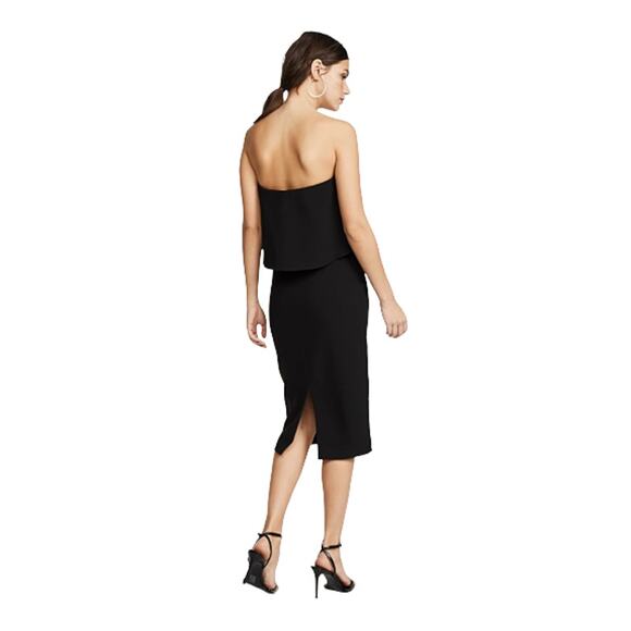 Likely Driggs Strapless Bodycon Black Midi Dress Size 2 - Picture 2 of 12